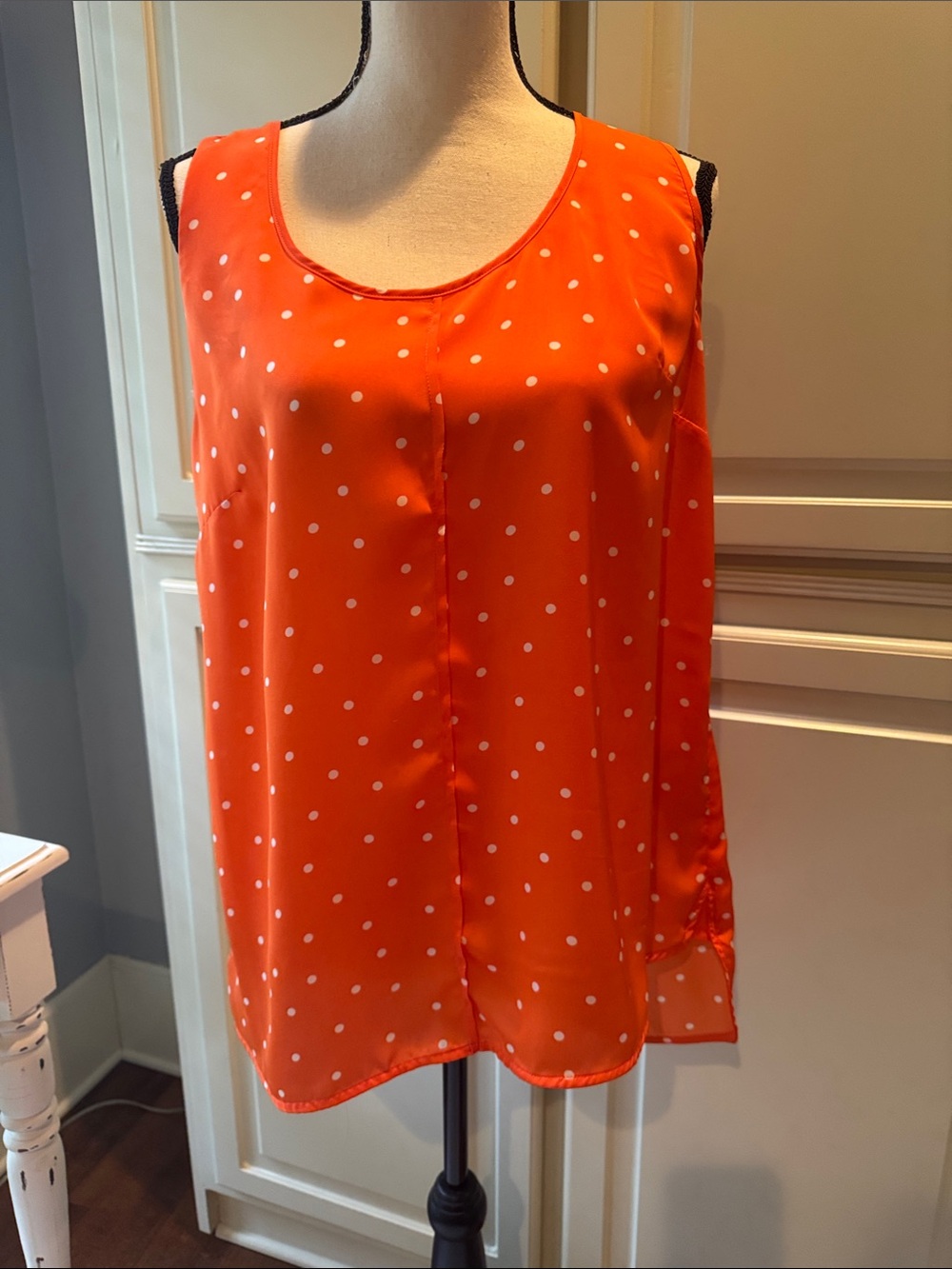 Merona Orange Polka Dot Sleeveless Camisole